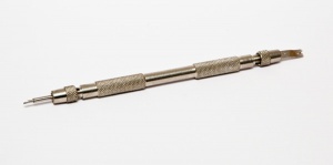 Spring Bar Tool for Watch Strap Replacement, Nickeled Brass