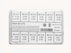 Waterproof Domed Crowns, Tap 0.90, GP and  SS, High and Low Dome, Assortment of 24  (99.070)