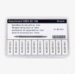 Flanged Springbars, 1.80mm, Stainless Steel, Assortment of 60 Long